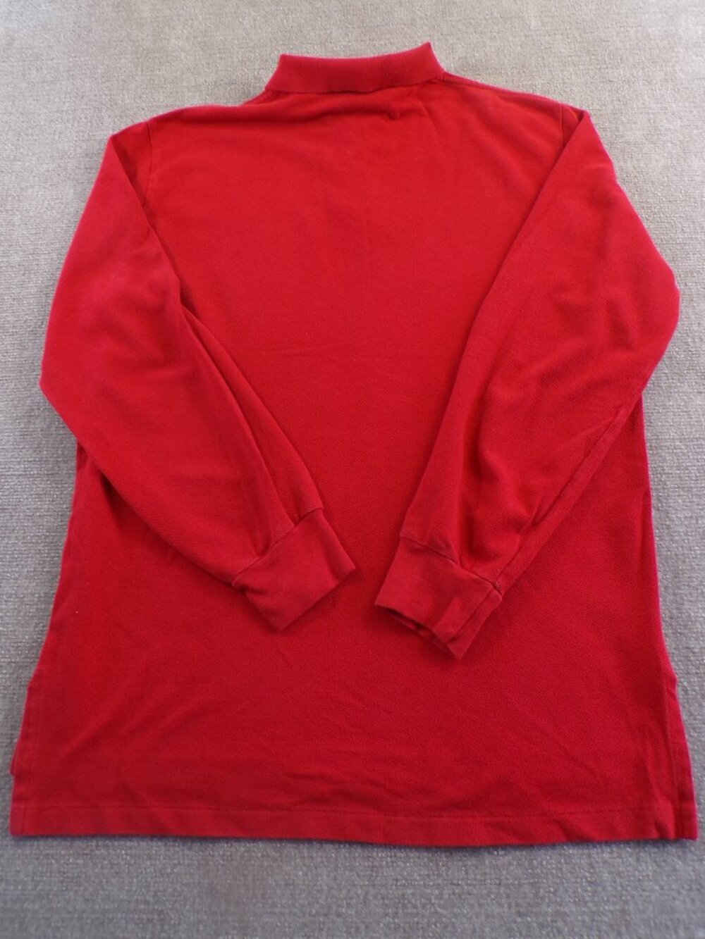 Polo Ralph Lauren Polo Shirt Mens Large Red Classic Fit Pony Logo Long Sleeve - Picture 3 of 8